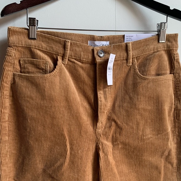 NWT.  LOFT High Rise Straight Fit Corduroys, Womens 10T - Picture 3 of 14